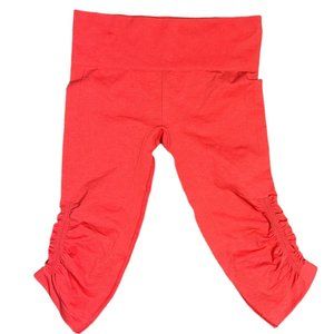 Lululemon Athletica Yoga Pants High Rise Crop Orange Size 8
